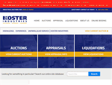 Tablet Screenshot of kosterindustries.com